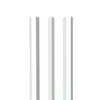 Металлический штакетник Гладкий полиэстер RAL 9003 (Белый) 2000*100*0,5 двухсторонний Прямой